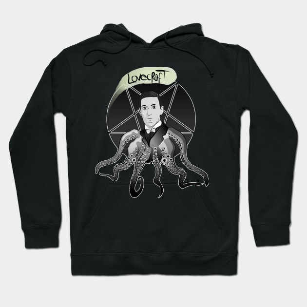 Lovecraft B&W Hoodie by nazzcat